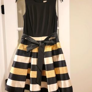 Dress Barn (semi-formal) Black and Gold Shimmer Dress